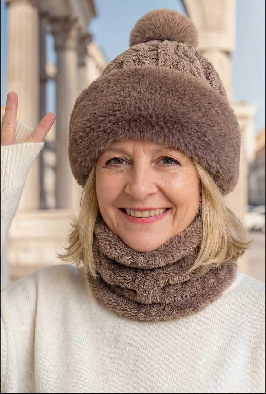 Elowira – Knitted Balaclava and Neck Warmer
