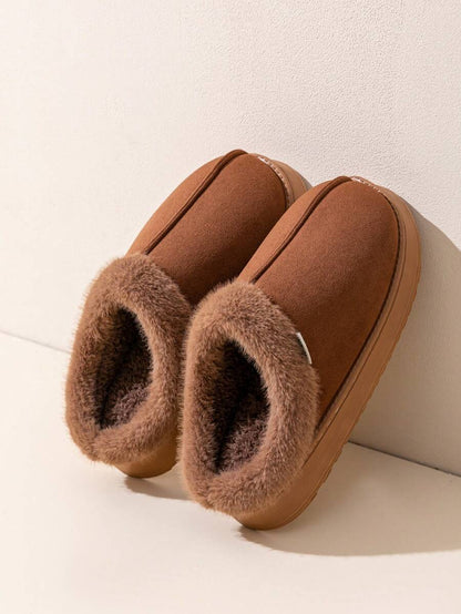 Women's Bootie | Fluffy Khaki Slippers
