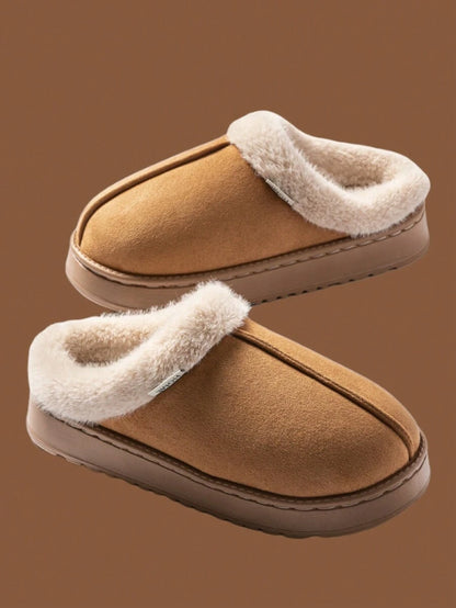 Women's Bootie | Fluffy Khaki Slippers