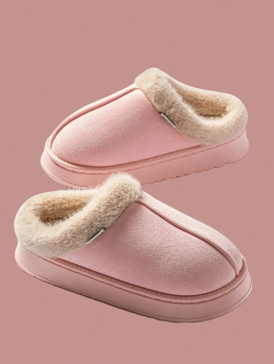 Women's Bootie | Fluffy Khaki Slippers