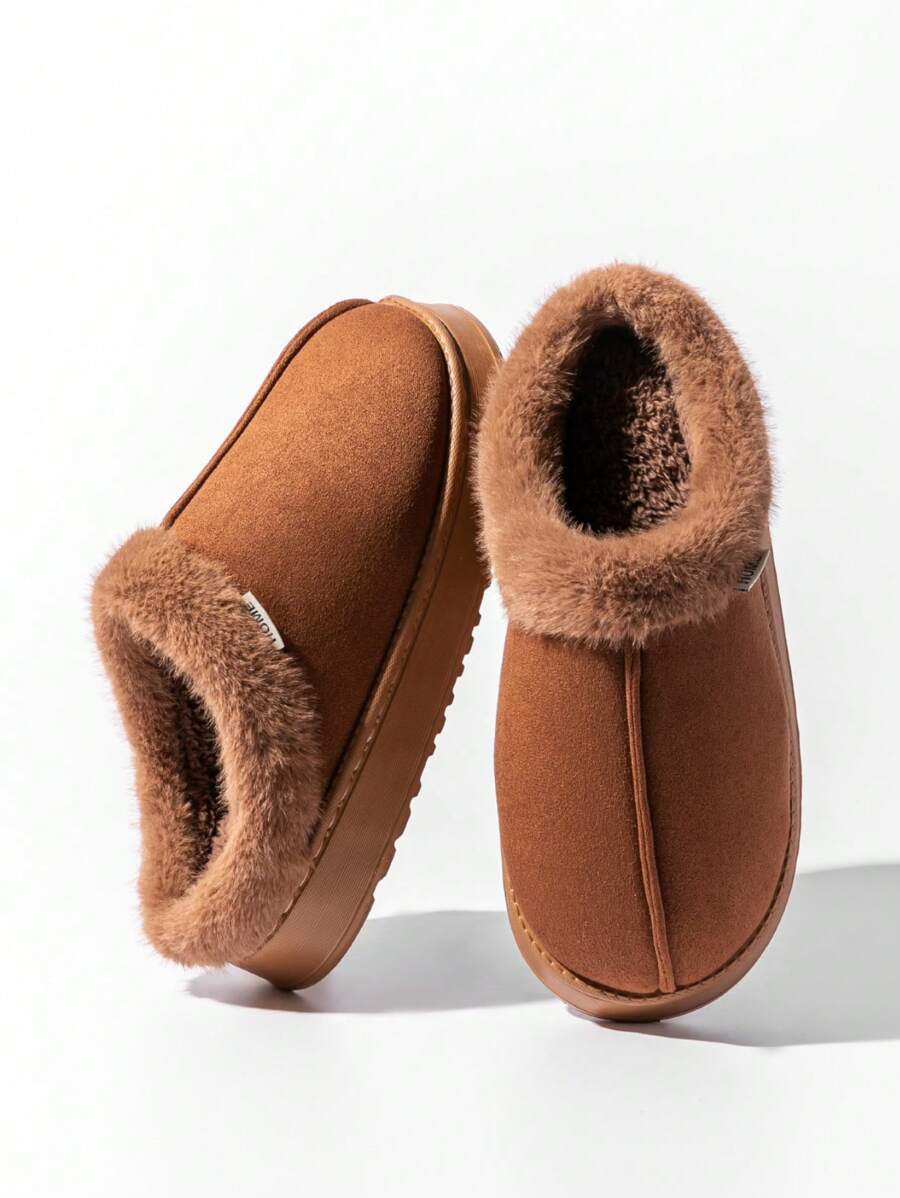 Women's Bootie | Fluffy Khaki Slippers