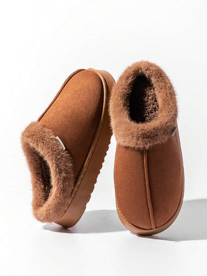 Women's Bootie | Fluffy Khaki Slippers