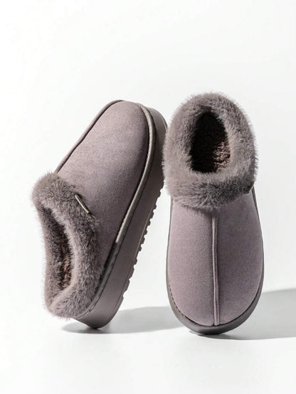 Women's Bootie | Fluffy Khaki Slippers