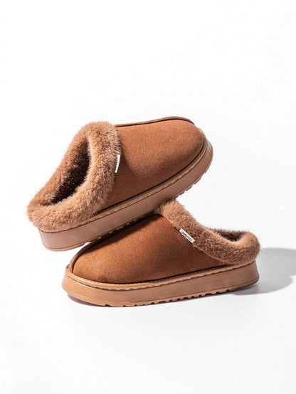 Women's Bootie | Fluffy Khaki Slippers