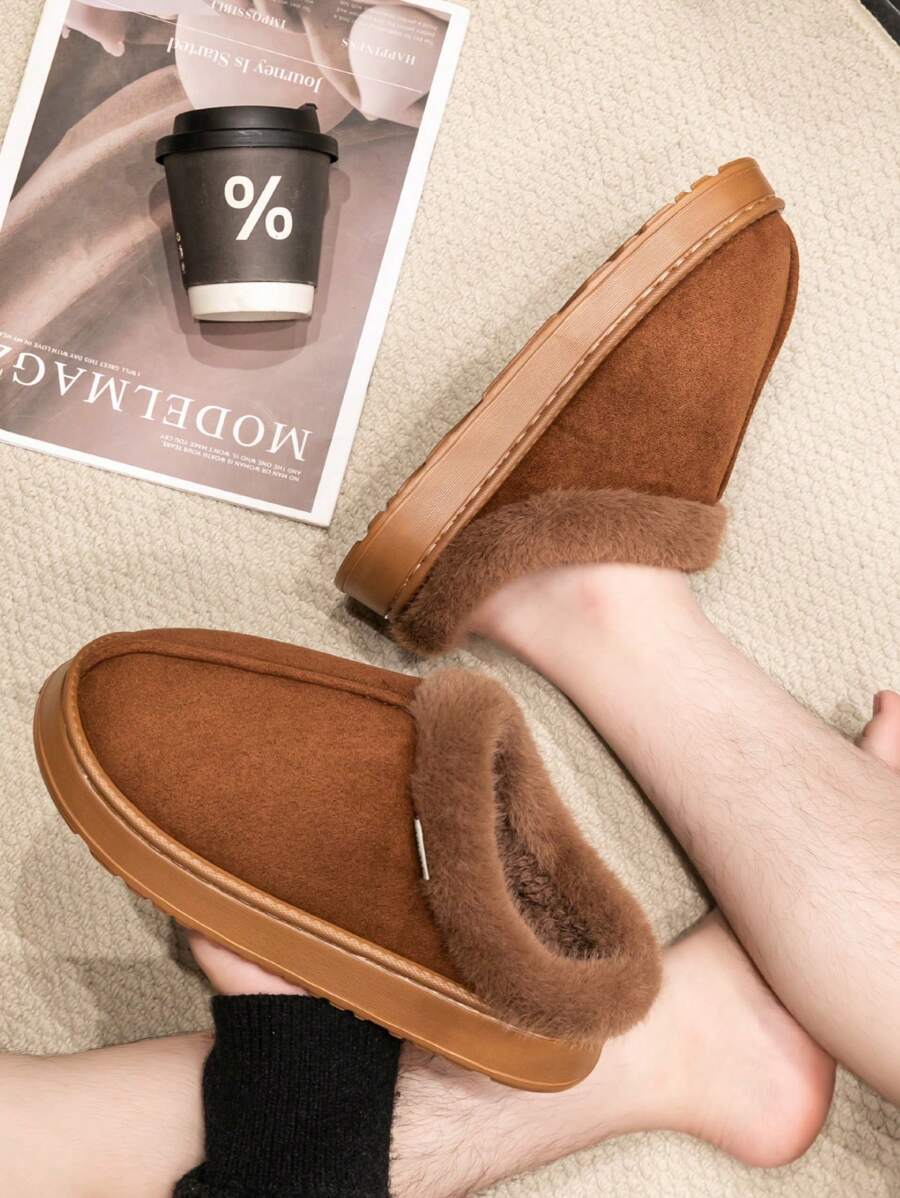 Women's Bootie | Fluffy Khaki Slippers
