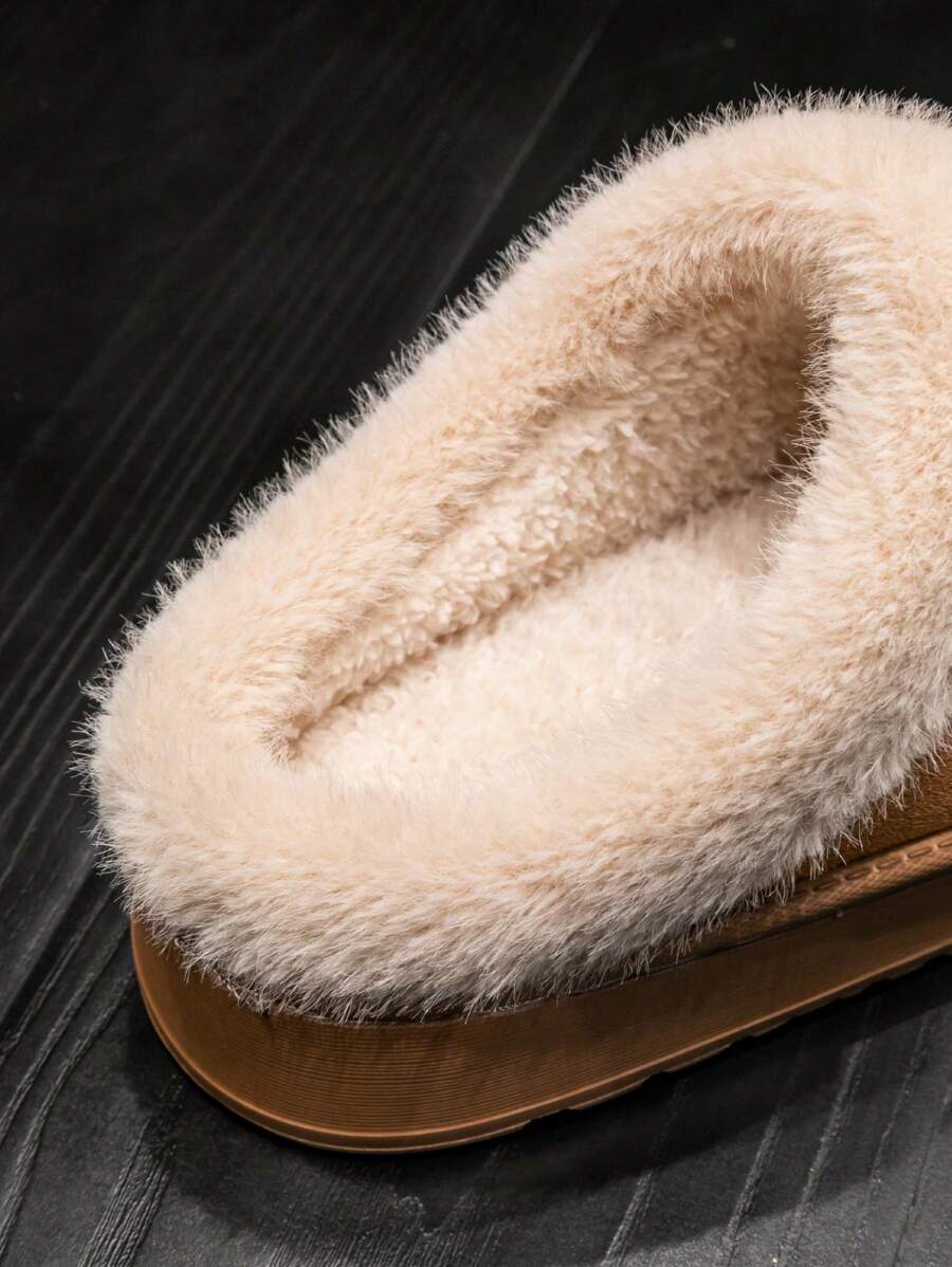 Women's Bootie | Fluffy Khaki Slippers
