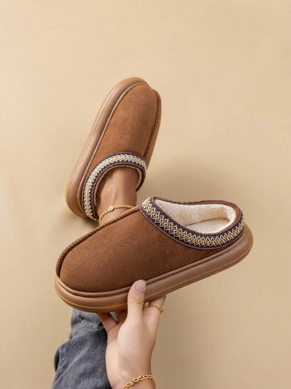 Women's Bootie | Fluffy Khaki Slippers