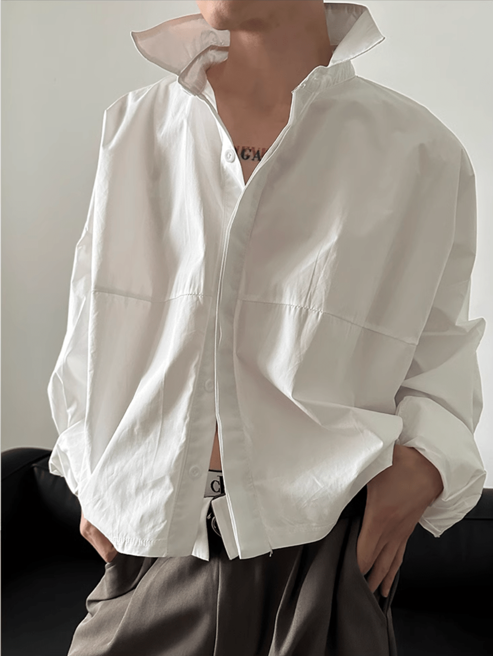 [GENESISBOY] Blue Striped Casual Shirt st2080