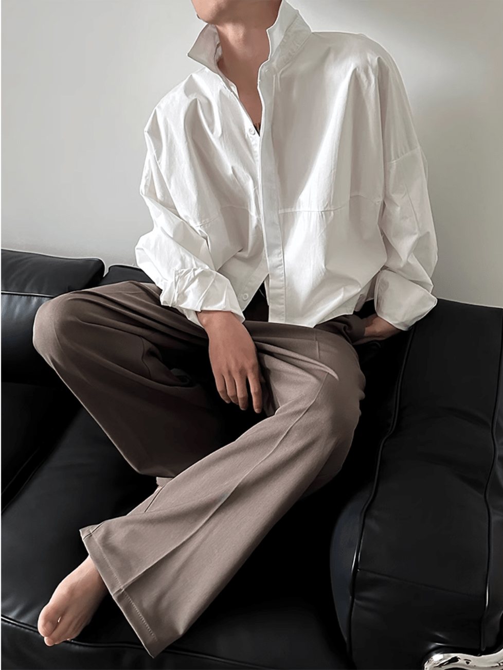 [GENESISBOY] Blue Striped Casual Shirt st2080