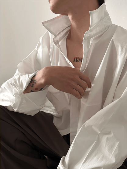 [GENESISBOY] Blue Striped Casual Shirt st2080