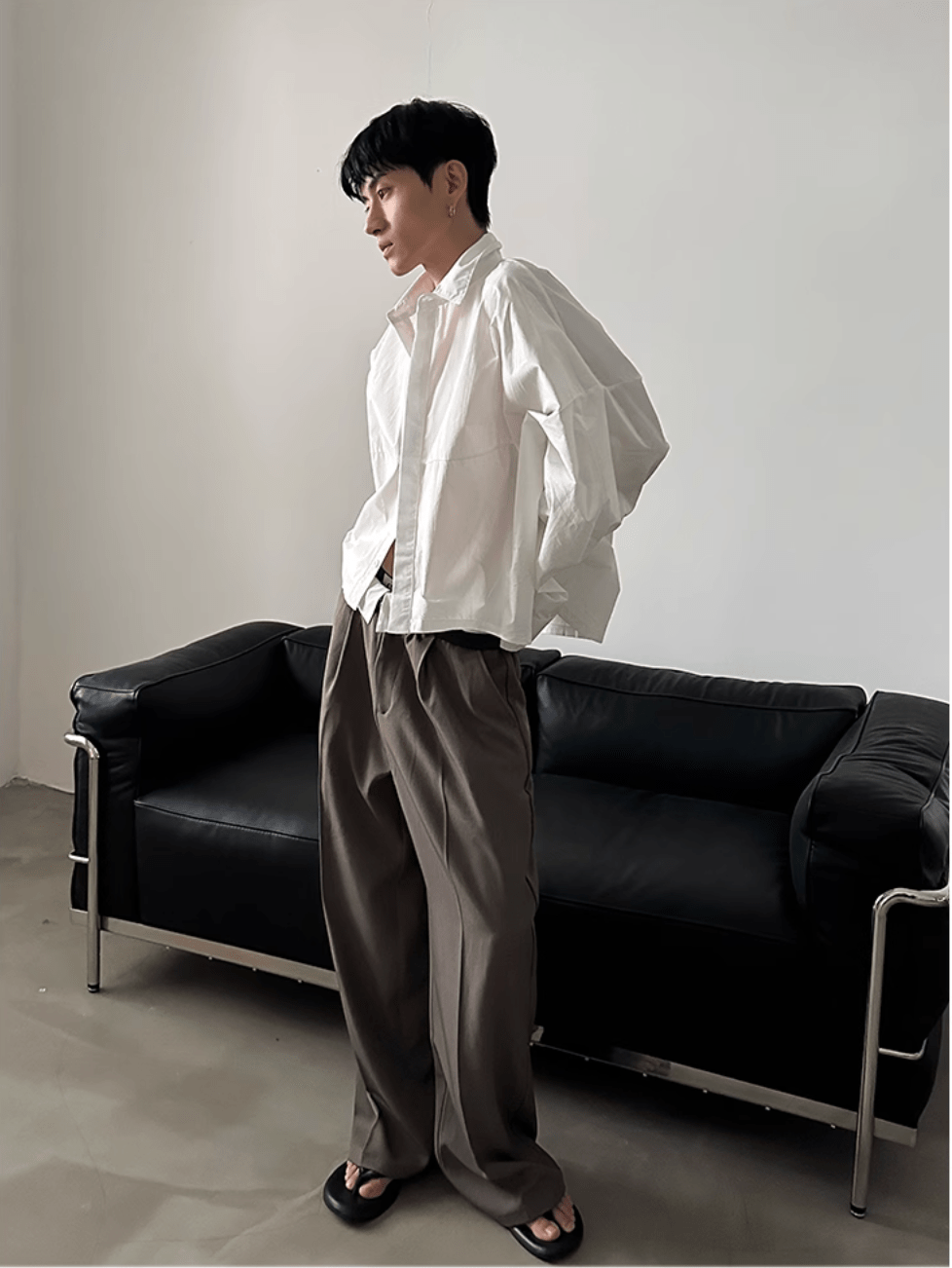 [GENESISBOY] Blue Striped Casual Shirt st2080