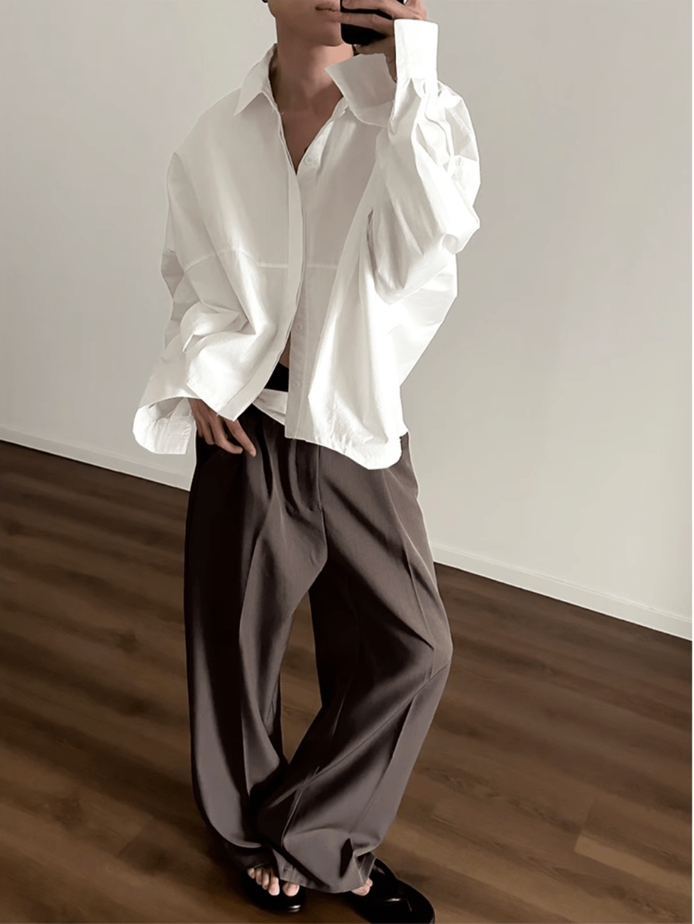 [GENESISBOY] Blue Striped Casual Shirt st2080