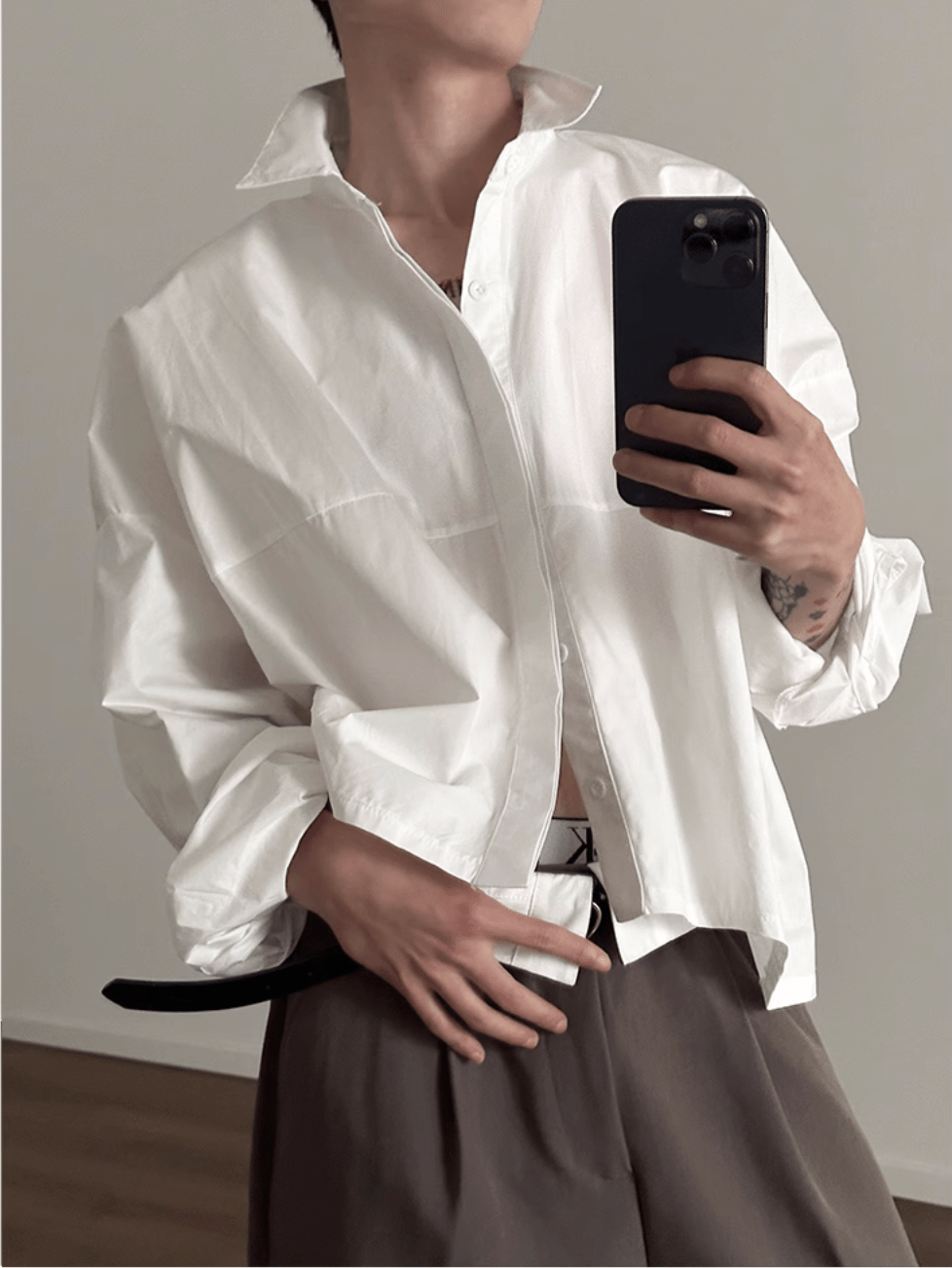 [GENESISBOY] Blue Striped Casual Shirt st2080