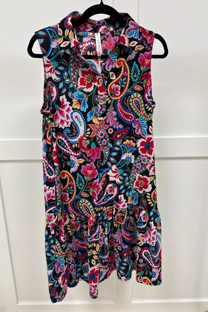 Sleeveless Printed Dress