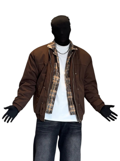 LAYERED-LOOK COLLARED JACKET ST5075