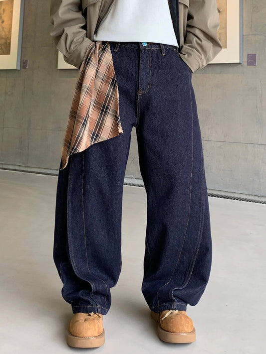 WASHED LOOSE STRAIGHT JEANS st5064