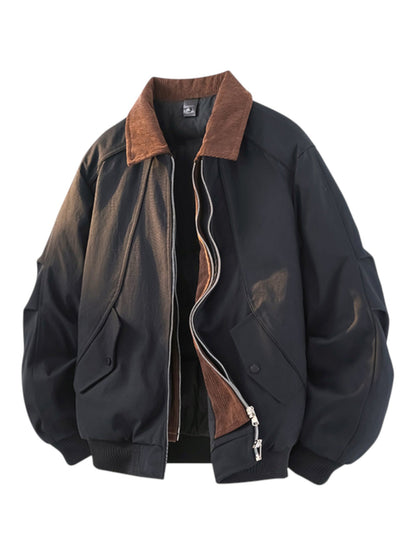 LAYERED-LOOK COLLARED DOWN JACKET st5084