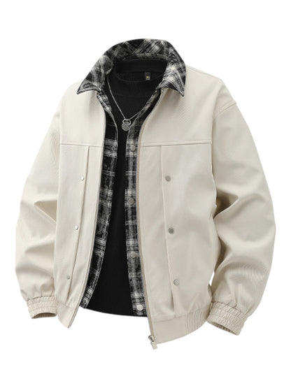 LAYERED-LOOK COLLARED JACKET ST5075