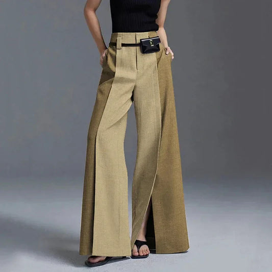 Flora High-Waisted Wide-Leg Pants | Relaxed Fit Belted Pants