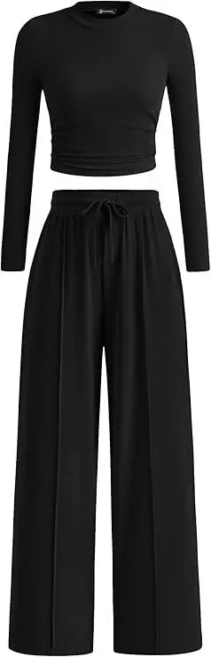 High Waist Wide Leg Pants