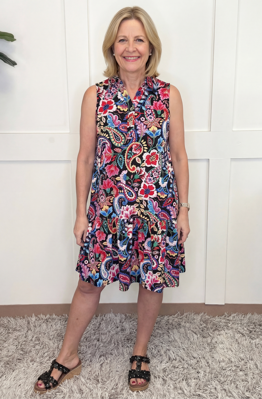 Sleeveless Printed Dress