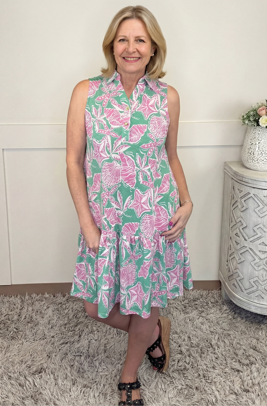 Sleeveless Printed Dress