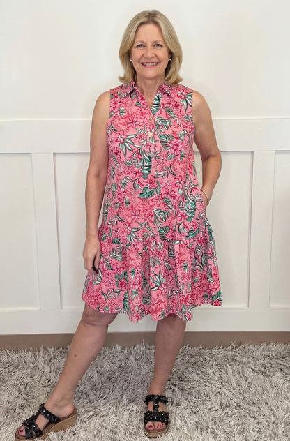 Sleeveless Printed Dress