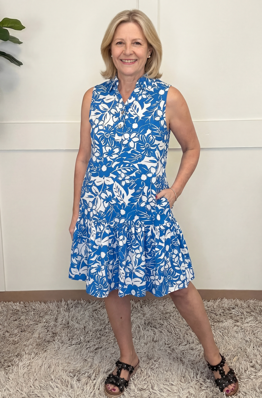 Sleeveless Printed Dress