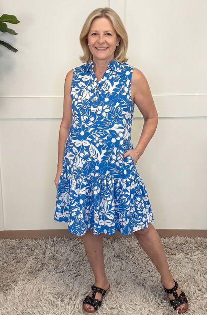 Sleeveless Printed Dress
