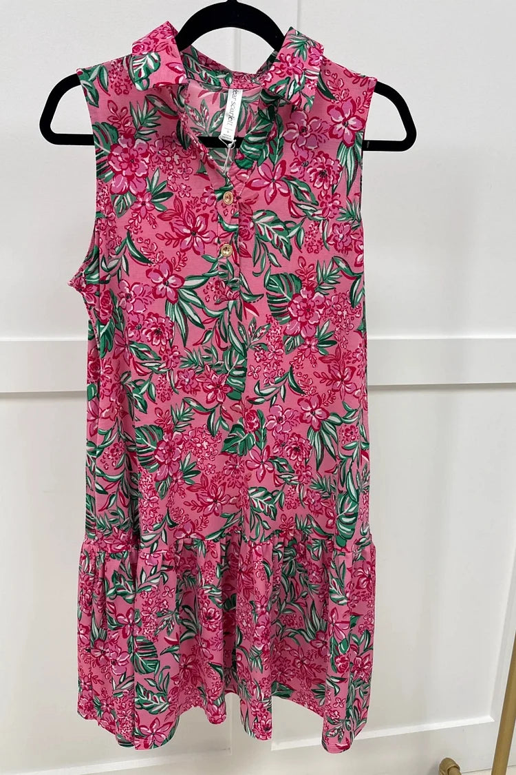 Sleeveless Printed Dress