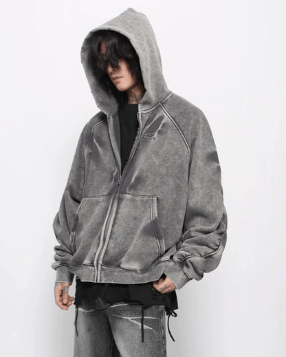【Mz】high street washed hooded st1890