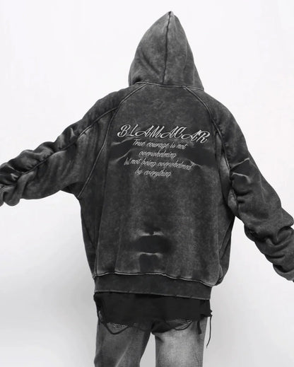 【Mz】high street washed hooded st1890