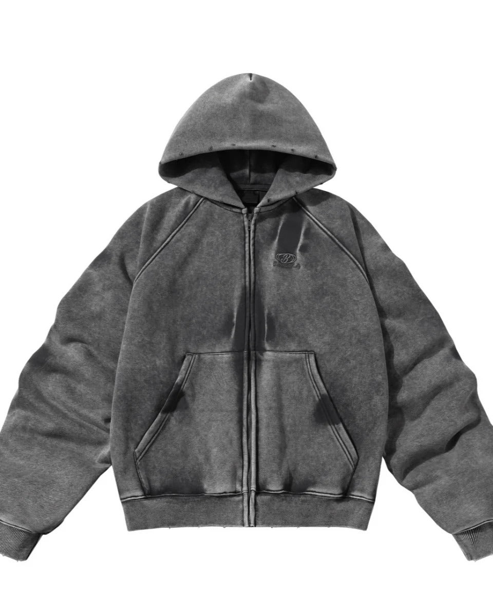 【Mz】high street washed hooded st1890