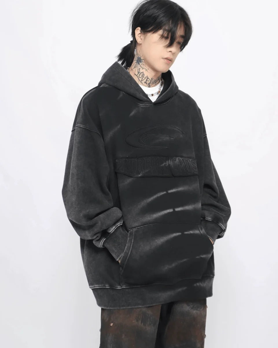 【Mz】high street washed hooded st1890