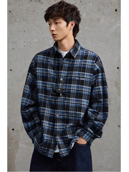 EMBROIDERED PLAID shirt st5069