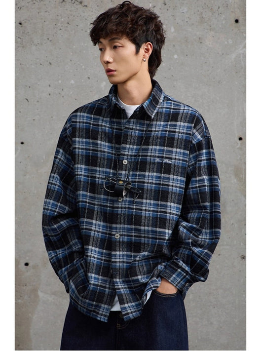 EMBROIDERED PLAID shirt st5069