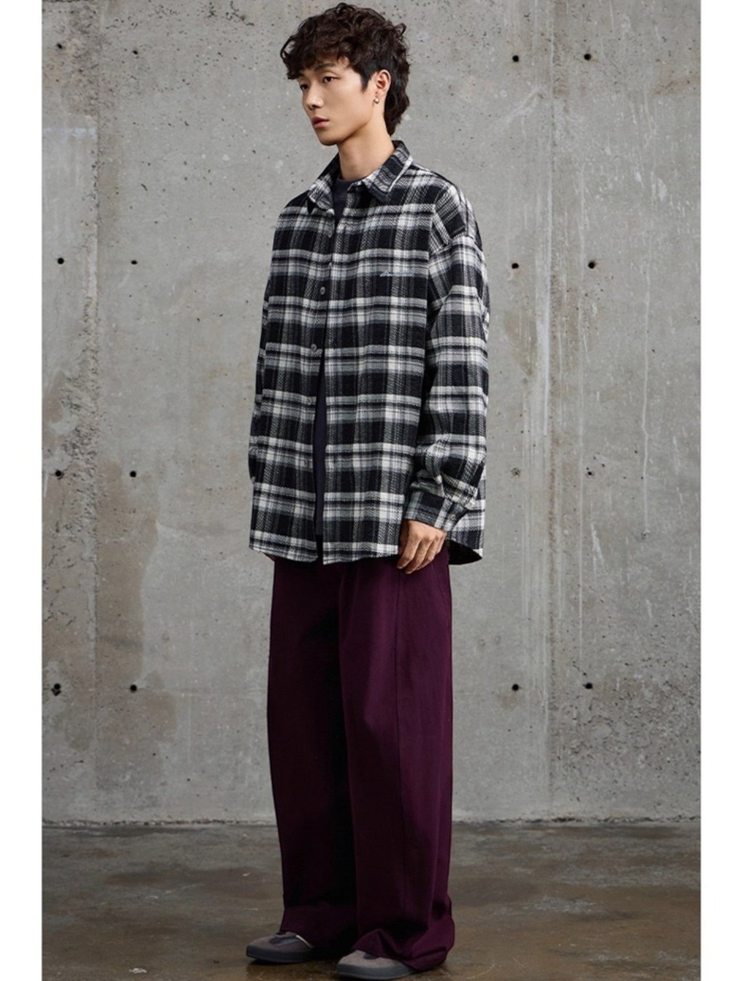 EMBROIDERED PLAID shirt st5069