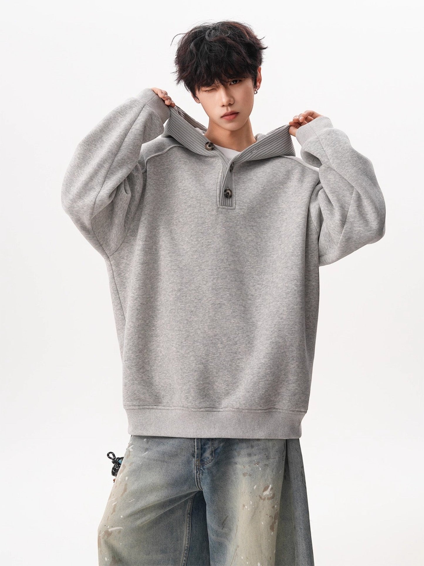 HEAVY KNIT HOODIE st5047